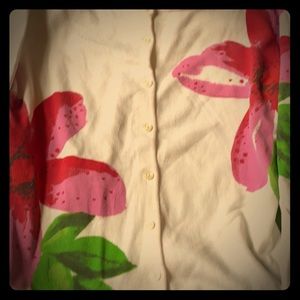 Tommy Hilfiger button up flower longsleeve